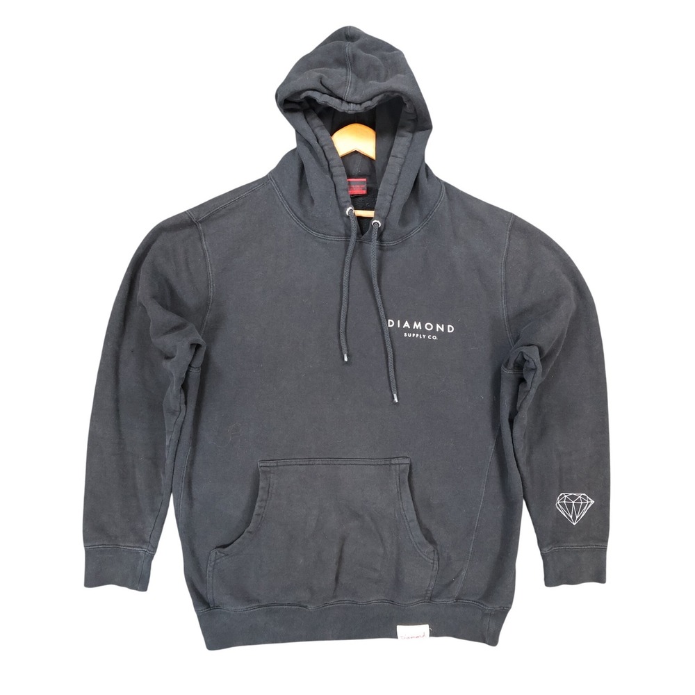 Diamond Supply Co Hoodie Mens Large Black Cotton Blend Regular Graphic